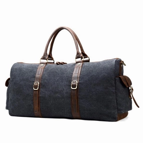 Pet Outing Mens Waxed Canvas Leather Large Weekender Bags Canvas Travel Bag for Men