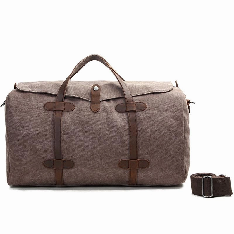 Mens Waxed Canvas Overnight Bag Canvas Weekender Bag Canvas Travel Bag for Men Outdoor Structure