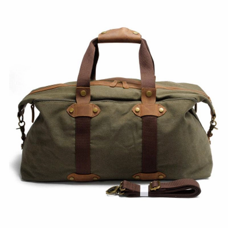 Unisex Travel Backpack Versatile Use Options Mens Waxed Canvas Weekender Bag Canvas Travel Bag Shoulder Bag for Men