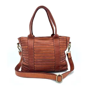 Milan Tote in Cognac Classic Detail Functional Outdoor Fashion