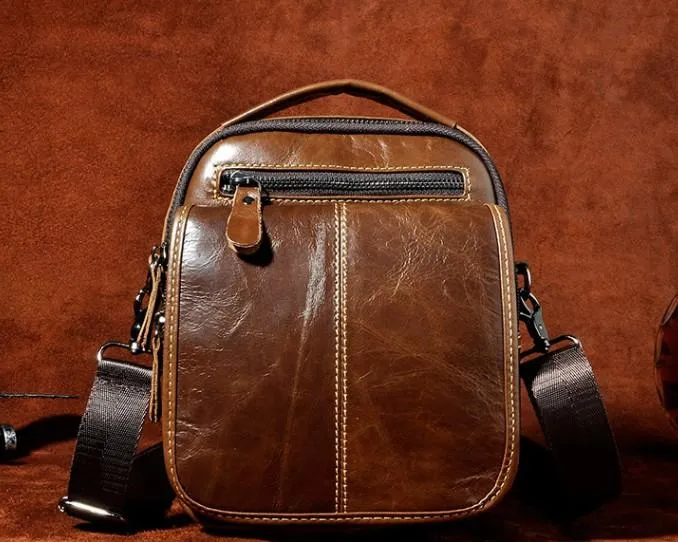 Vintage Mens Leather Side Bag Belt Pouch Holster Belt Case Waist Pouch for Men Travel Simplicity