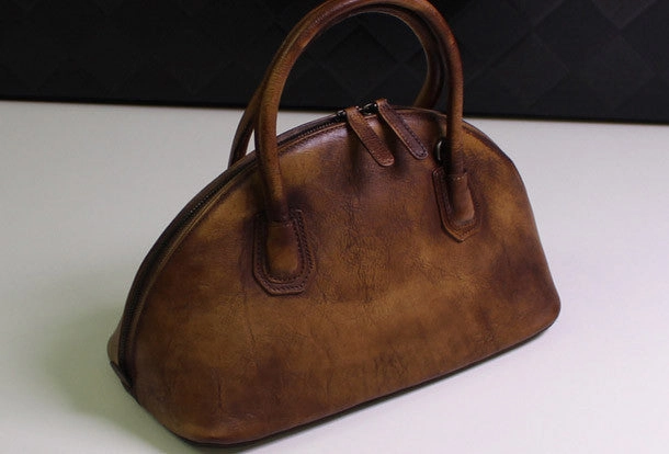 Fashion Statement and Comfortable everyday shoulder bag. Handmade Leather handbag shoulder bag brown purple for women leather crossbody bag