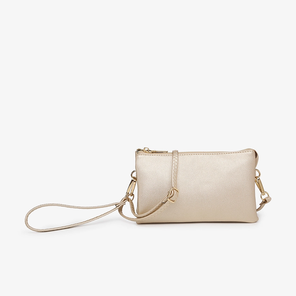 Refined Fabric Portable Style Riley Clutch - Gold