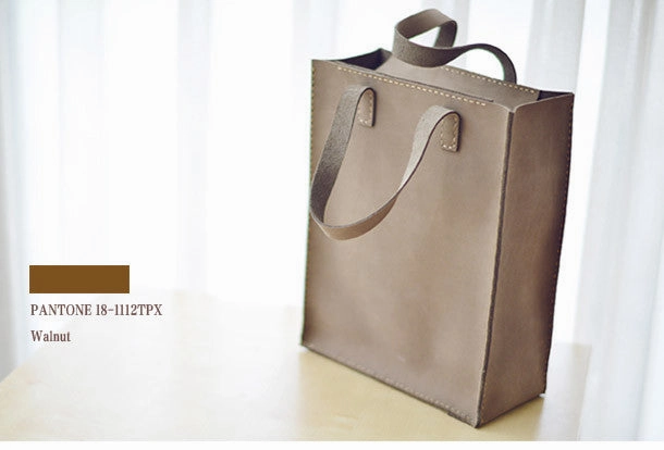 Handmade Leather tote handbag bag vintage purse women leather zip Everyday carry accessory