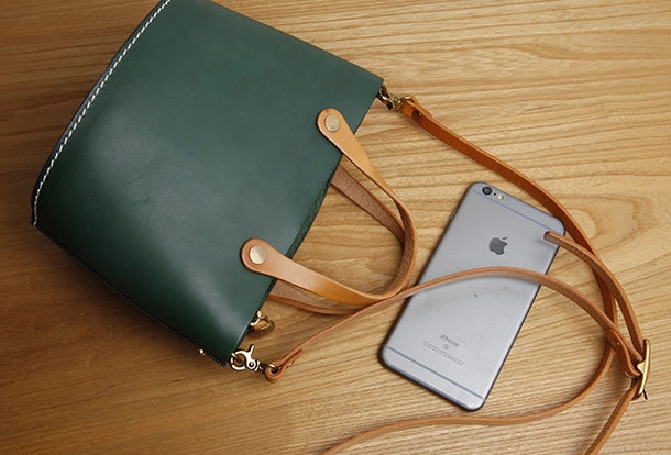 Genuine Leather Small Tote Bag Handbag Crossbody Bag Shoulder Bag Women Leather Purse Functional Design Lightweight Design