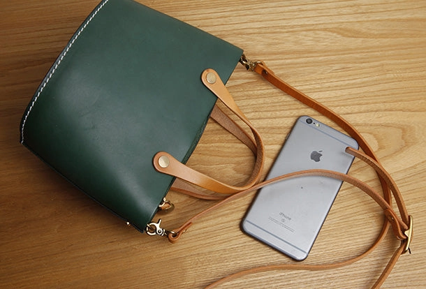 Genuine Leather Small Tote Bag Handbag Crossbody Bag Shoulder Bag Women Leather Purse Daytime use