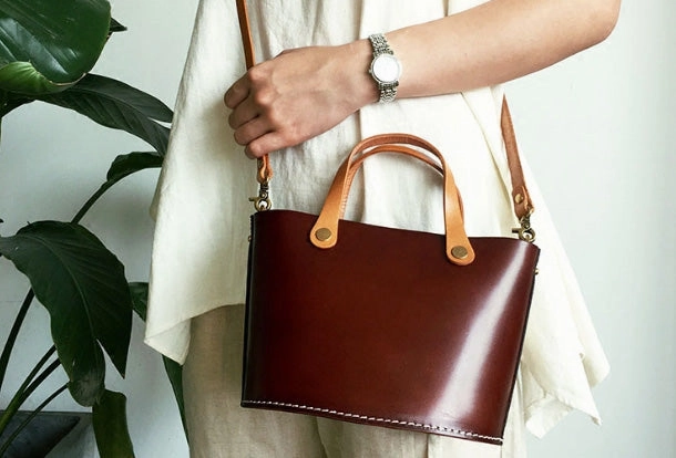 Genuine Leather Small Tote Bag Handbag Crossbody Bag Shoulder Bag Women Leather Purse Daily Comfort