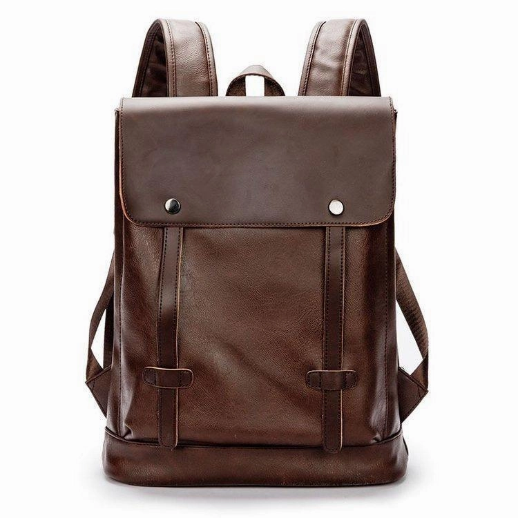 Urban Style Gear Minimalist brown/black Vegan Leather backpack women, Handcrafted waterproof backpack laptop bag, handbag Men, Gift for Her/Him