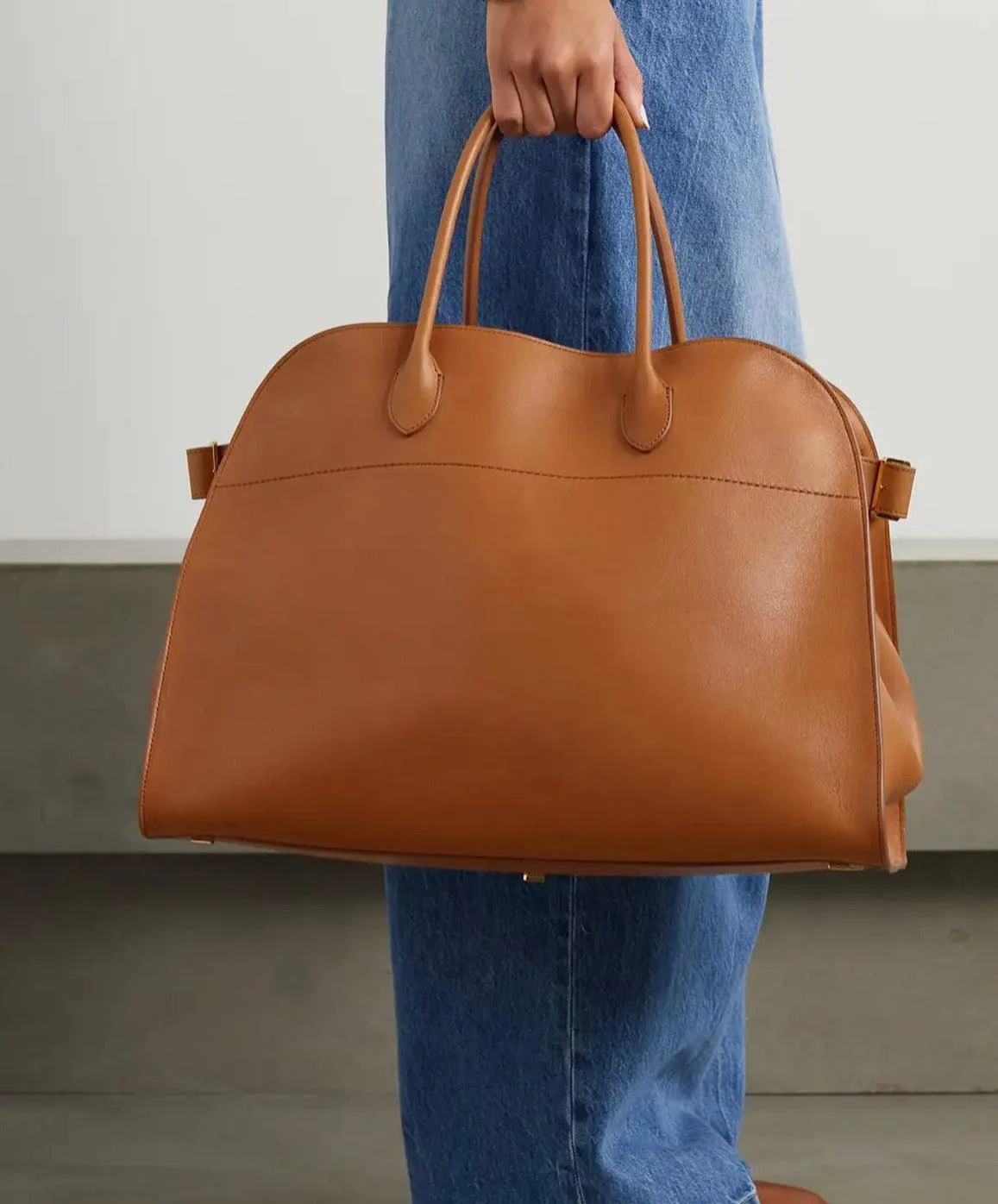 Versatile Genuine Leather Tote Bag - Women's Boston Shoulder Bag for Everyday Commute, Luxury Designer Bag Compact Comfort