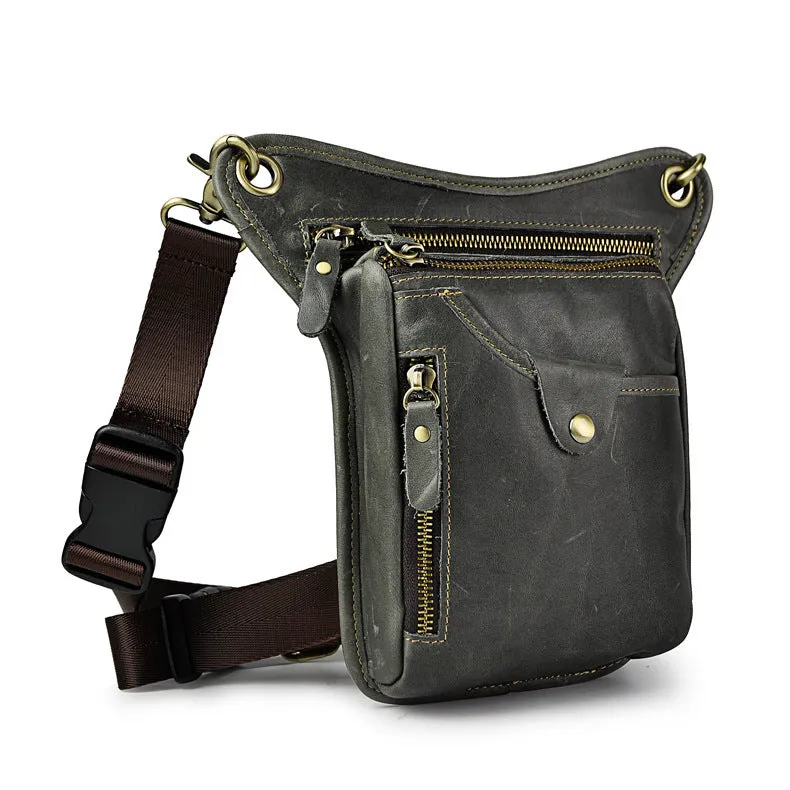 Leather Belt Pouch for Men Leg Drop Bags waist BAGs Shoulder Bag For Men Everyday Look Professional Touch