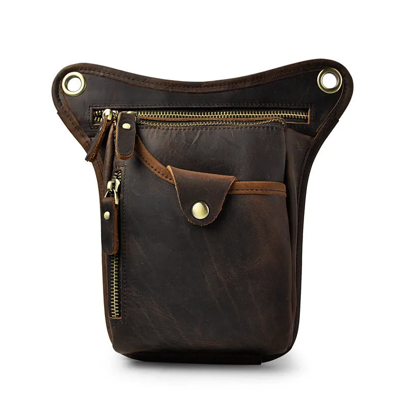 Leather Belt Pouch for Men Leg Drop Bags waist BAGs Shoulder Bag For Men Trend Piece Modern Classic