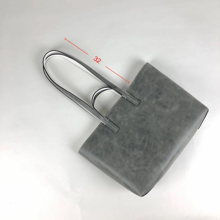 Womens Gray Leather Shoulder Tote Bags Best Tote Handbag Shopper Bags Purse for Ladies Elegant Style Easy Organization