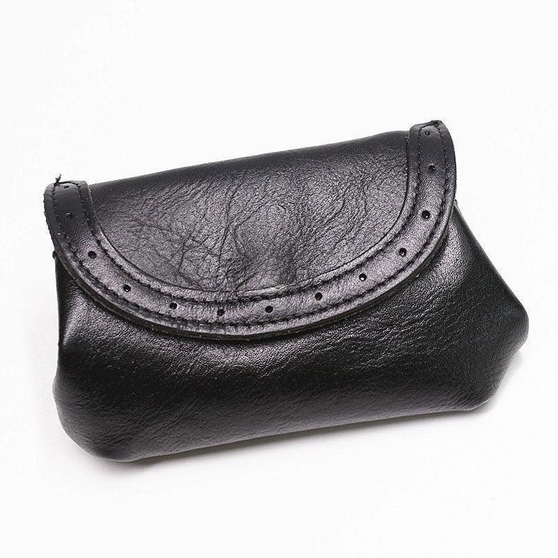 Refined Texture Travel Gear Handmade leather wallet | Full Grain Leather Vintage Purse | Short Wallet small vintage card wallet Coin Pouch for women Handmade