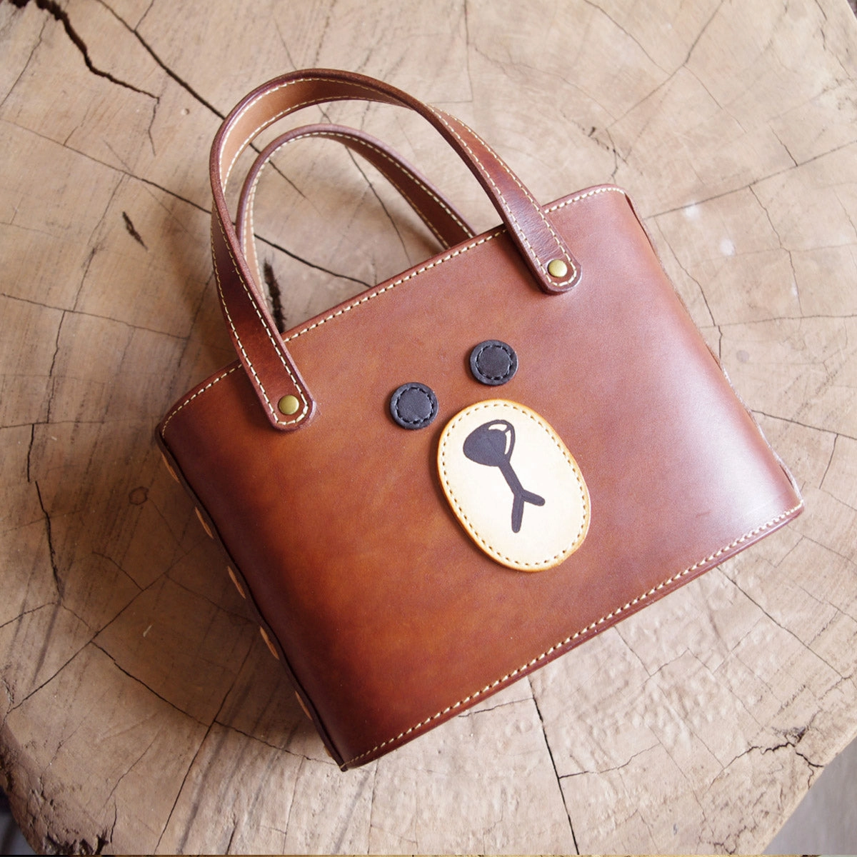 Quality Detail Cute Bear LEATHER WOMEN Bucket Bag Handbag SHOULDER Shopper BAG Purse FOR WOMEN