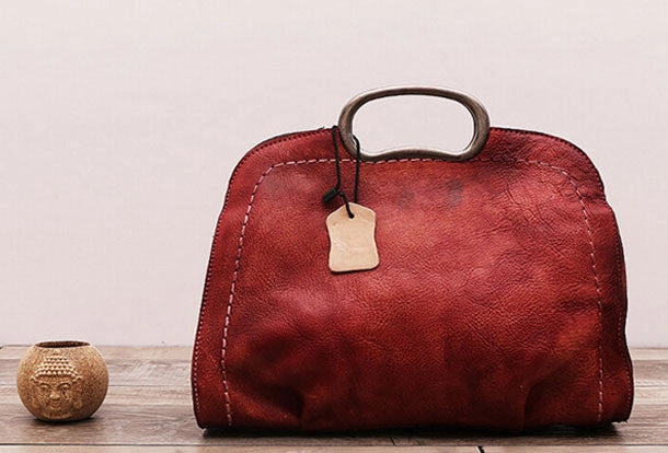 Handmade Vintage Leather Women Handbag Shoulder Bag Purse for Women Urban Fashion