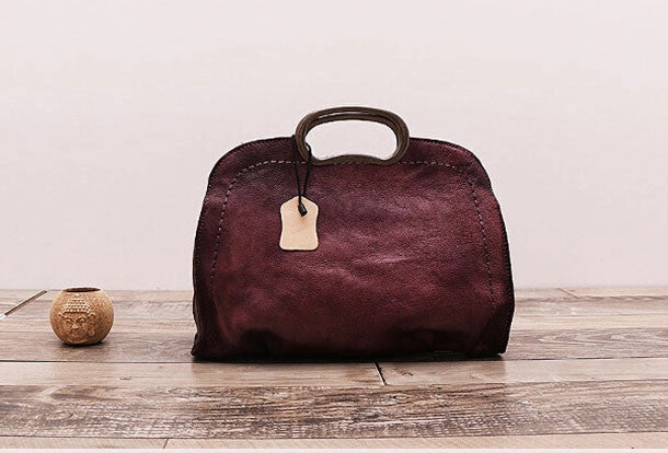 Handmade Vintage Leather Women Handbag Shoulder Bag Purse for Women Work Outfit