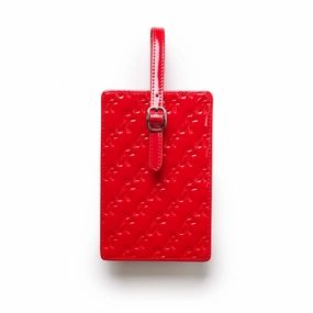 Practical Bag Versatile Use MONOGRAM LUGGAGE TAG - MIRROR RED