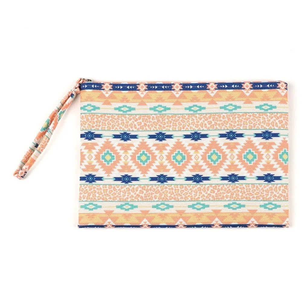 Daily Essential MP0121 Leopard Tribal Aztec Pouch