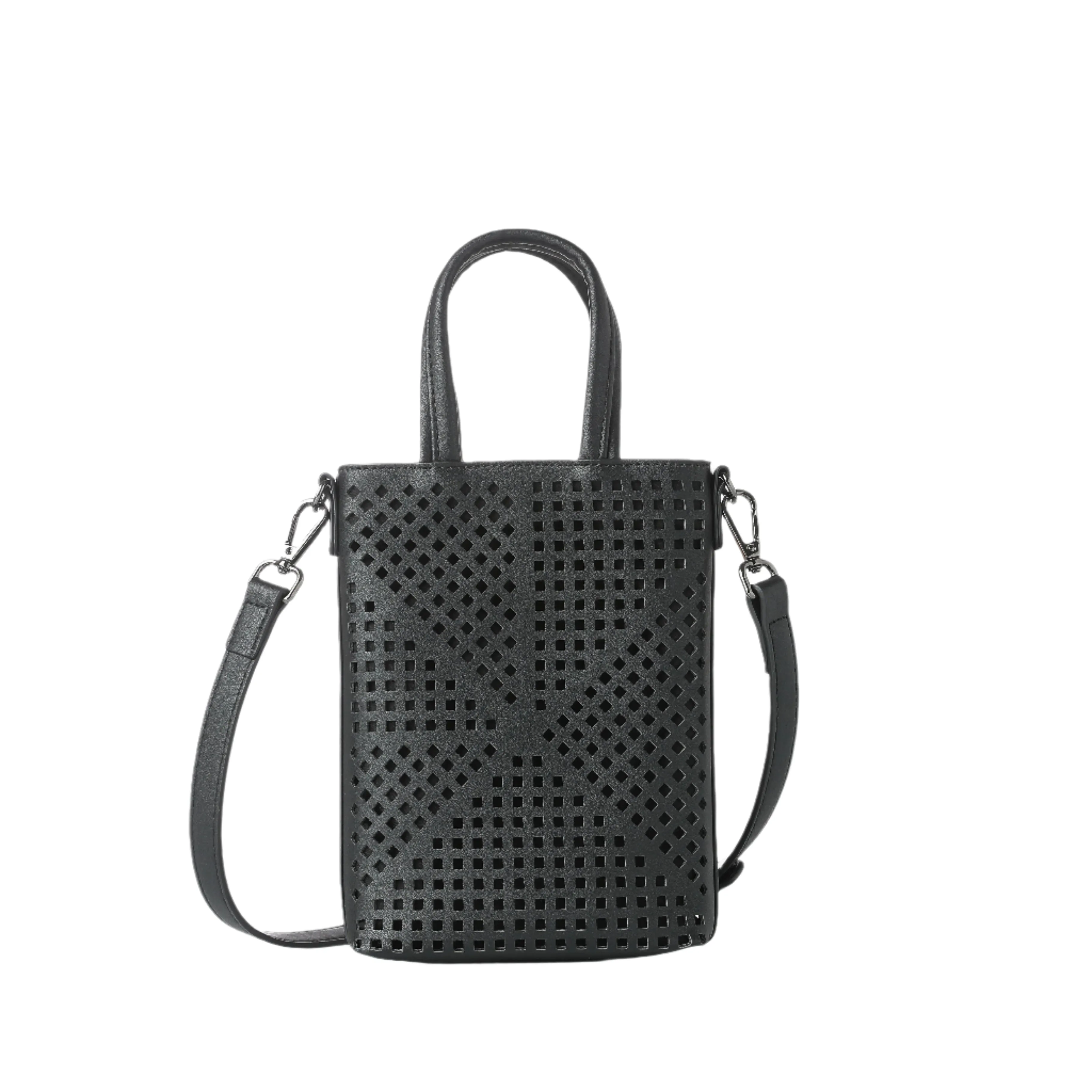 Elegant Compact Form Mila Black Phone Crossbody Bag