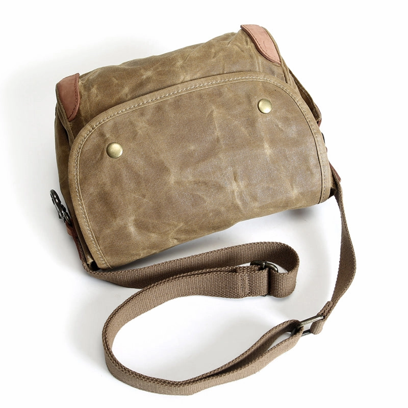 Timeless Design Gray Waxed Canvas Mens Casual Shoulder Bag Messenger Bags Casual Courier Bags for Men