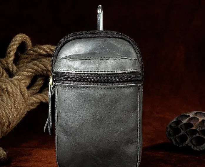 practical gear Smart Accessory Mens Small Leather Belt Pouch Holster Belt Case Cell Phone Waist Pouch for Men