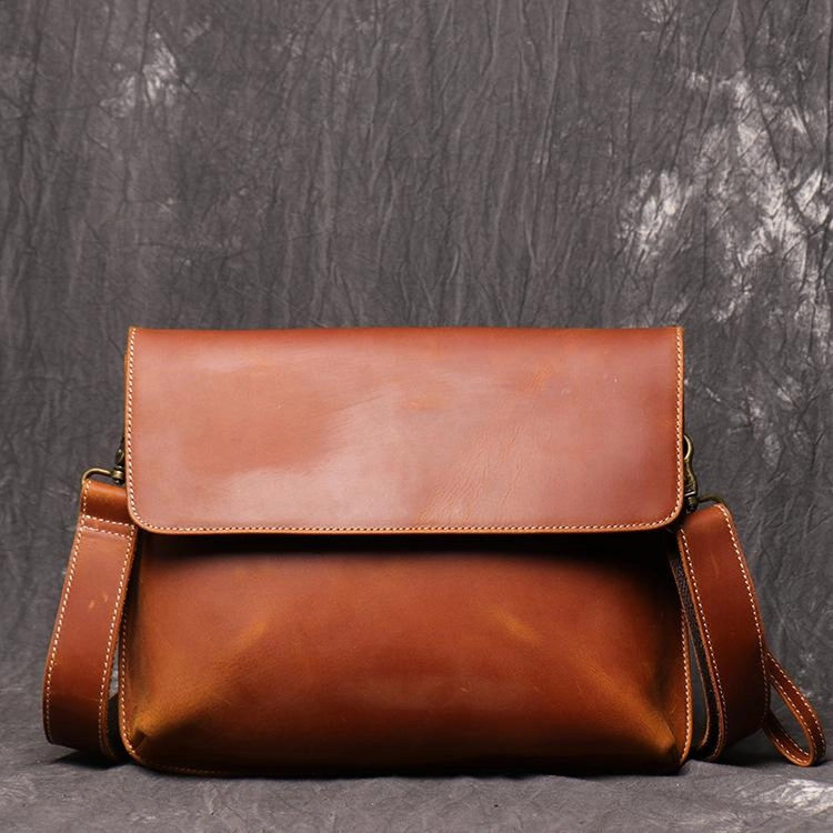 Vintage Black LEATHER MENS Ipad Courier Bag SIDE BAG Casual Brown MESSENGER BAG FOR MEN Casual Functionality Outdoor Function