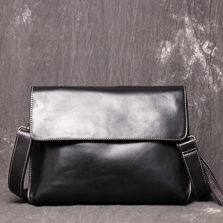 Vintage Black LEATHER MENS Ipad Courier Bag SIDE BAG Casual Brown MESSENGER BAG FOR MEN Versatile Use Smart Organizer