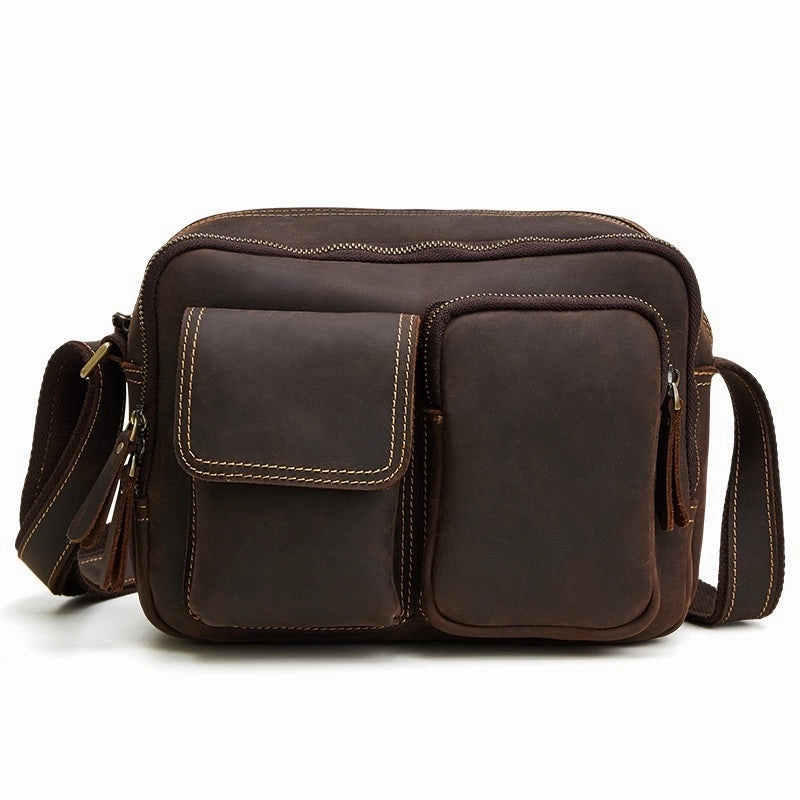 Urban Explorer Vintage Cool Leather Mens Messenger Bags Shoulder Bag CrossBody Bags For Men