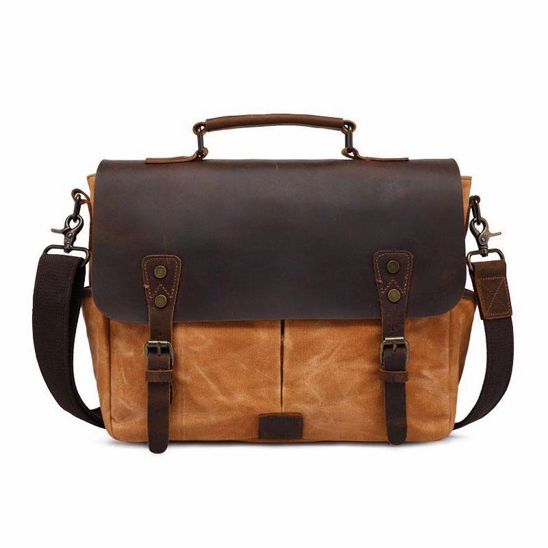 Stylish Function Daily Lifestyle Mens Canvas Camera Handbag Camera Side Bag Camera Messenger Bag for Men