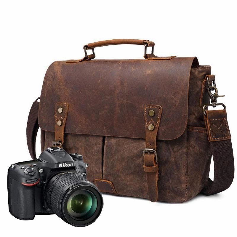 Mens Canvas Camera Handbag Camera Side Bag Camera Messenger Bag for Men Functional Comfortability