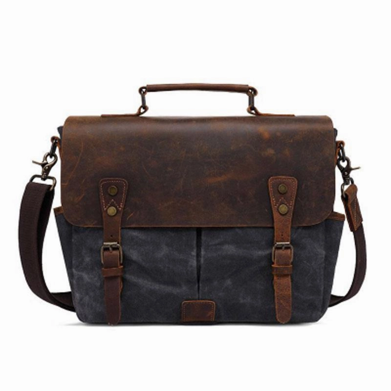 Mens Canvas Camera Handbag Camera Side Bag Camera Messenger Bag for Men Outdoor Everyday Compact Journey