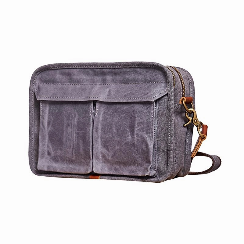 Canvas Cool Mens Small Square Side Bag Canvas Messenger Bags Canvas Travel Courier Bags for Men Lightweight Comfort Everyday Practicality