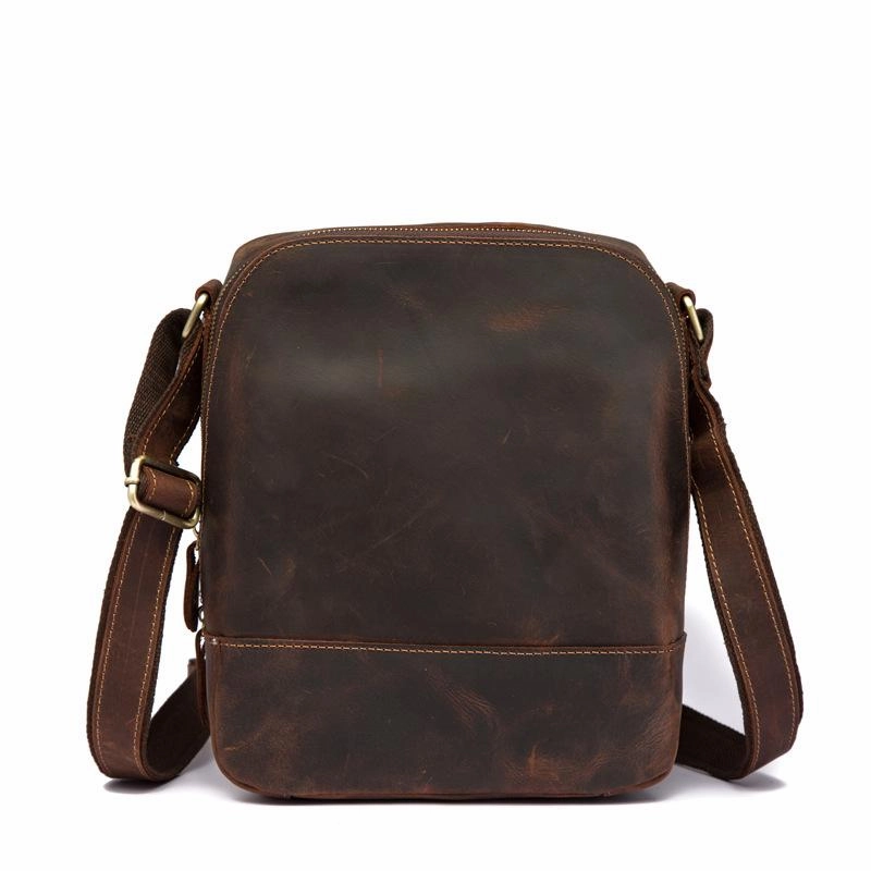 Cool Leather Men's Small Tablet Messenger Bag Small Side Bag Small Shoulder Bag For Men Compact Functionality Functional Comfortability