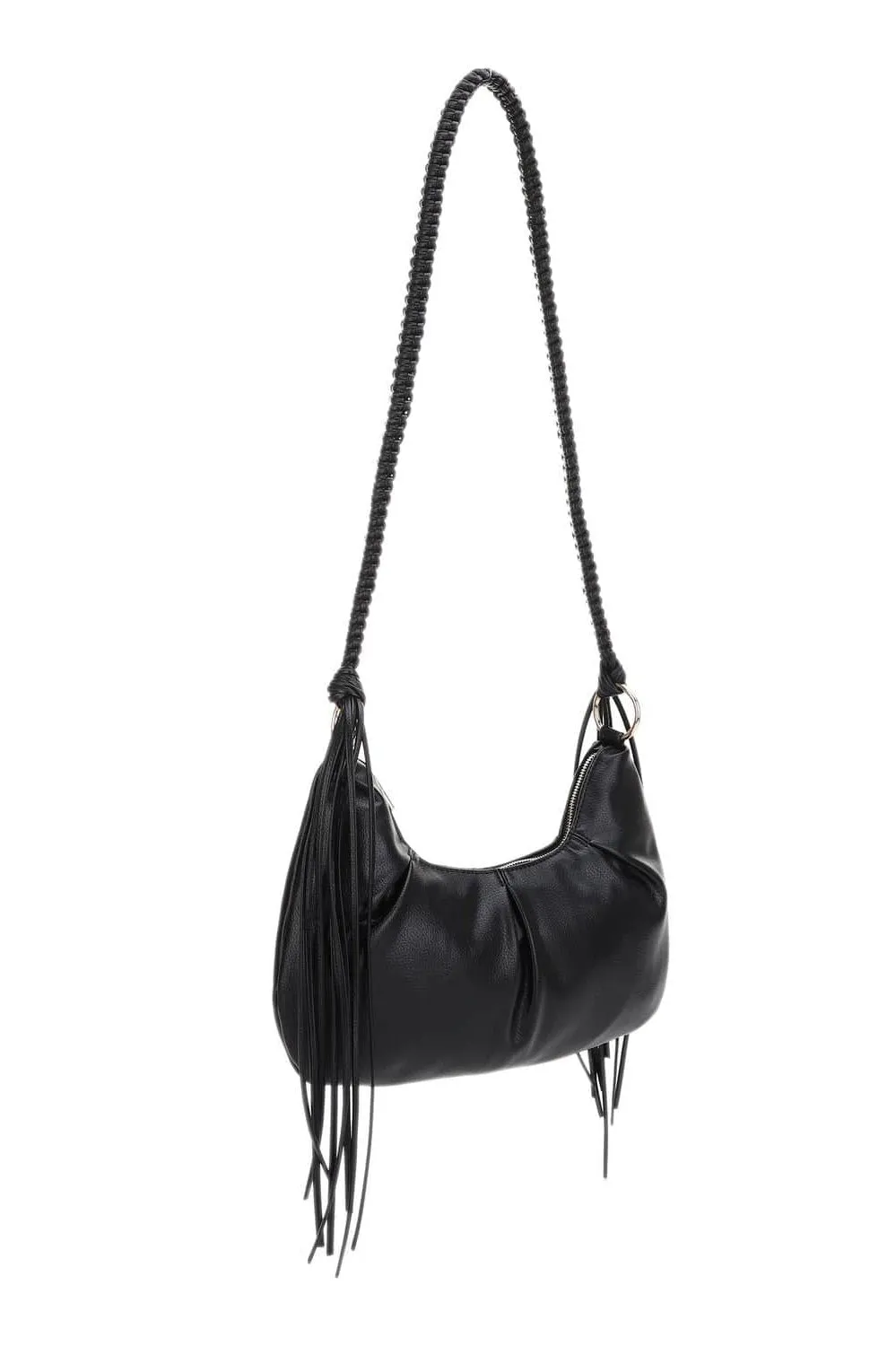 Compact yet spacious enough to fit your phone wallet and keys Stylish Travel Look HL20631 Tasha Fringe Crossbody Bag