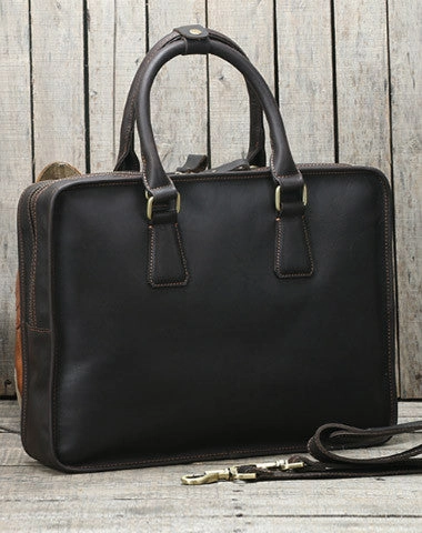 Handmade leather men Briefcase messenger large vintage shoulder laptop bag vintage bag Daily Carry Gear