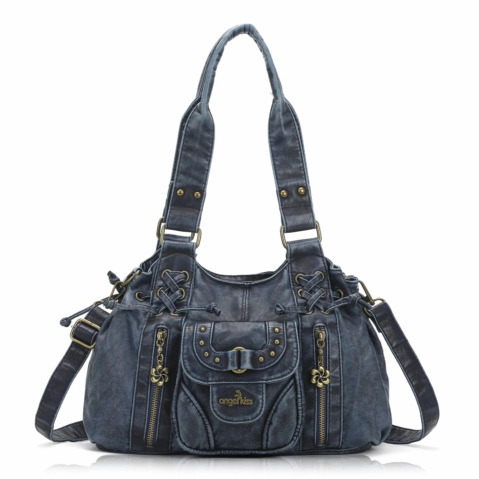 Elegant City Fashion Vintage Multi-Pocket Satchel & Crossbody Bag