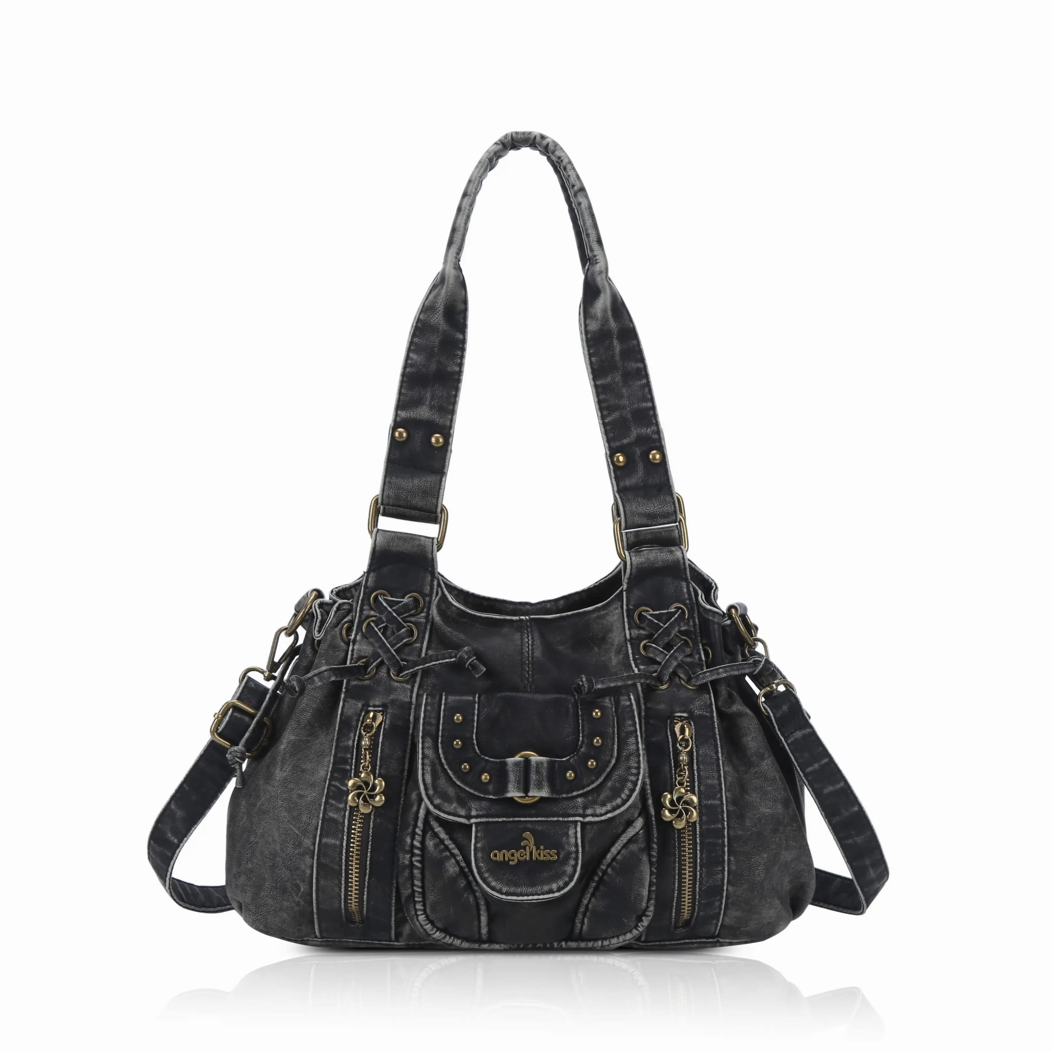Vintage Multi-Pocket Satchel & Crossbody Bag A crossbody bag that is perfect for all-day use Timeless design with simple elegance that suits all tastes