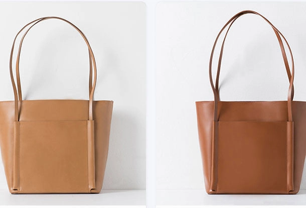 Genuine Leather handbag shoulder bag large tote for women leather shopper bag Hidden Pocket Elegant Function