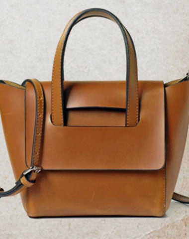 Minimalist leather carrier Handmade Vintage Leather Womens Handbag Shoulder Bag for Women