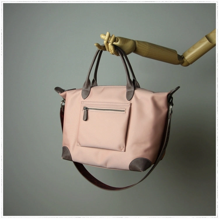 Pink Womens Nylon Shoulder Tote Pink Womens Nylon Shoulder Tote Nylon Handbag Shoulder Purse for Ladies Comfortable Carryall Sleek Design