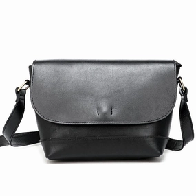 Casual Small Leather Mens Black Side Bag Brown Postman Bag Messenger Bag For Men Stylish Function