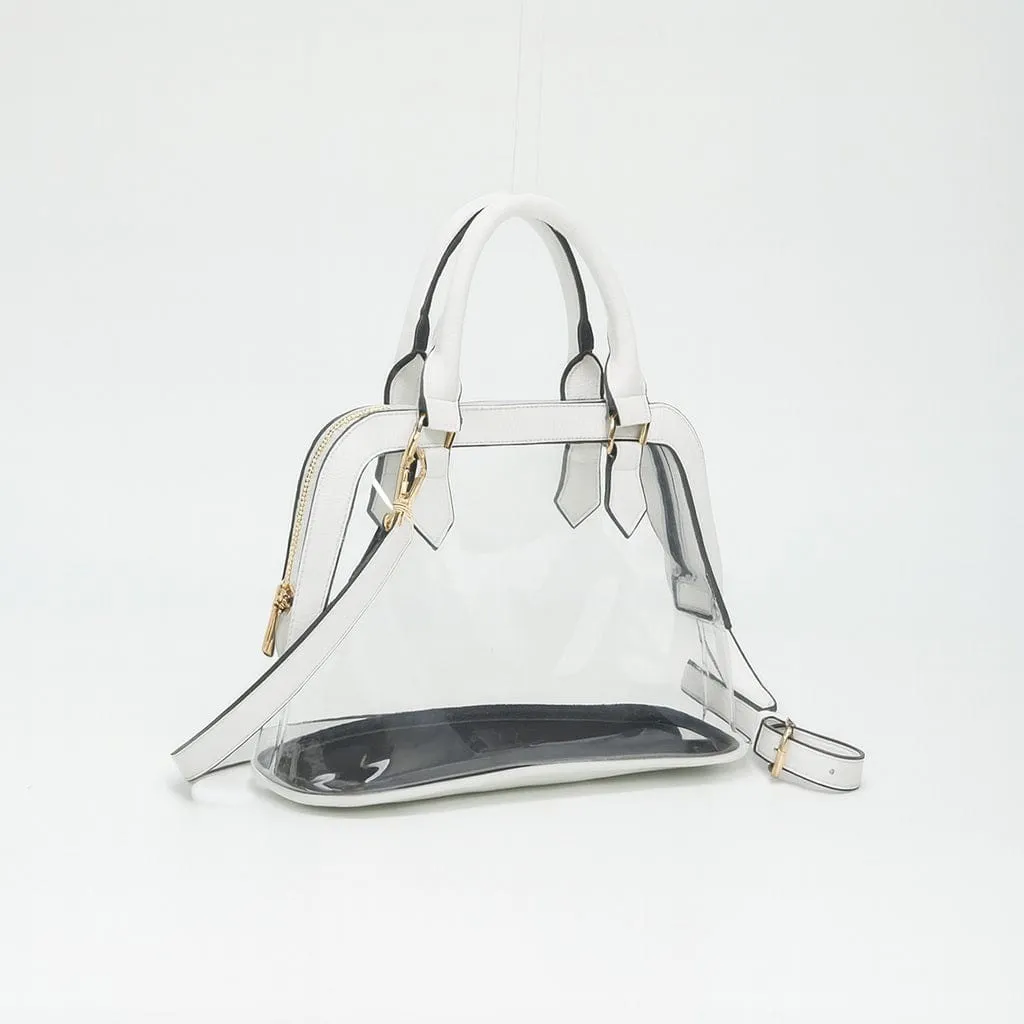 Classic Modern Look TG10773 Analise Clear Satchel/Crossbody Bag