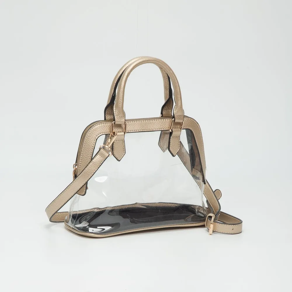 Outdoor Day Look Minimalist Urban Gear TG10773 Analise Clear Satchel/Crossbody Bag