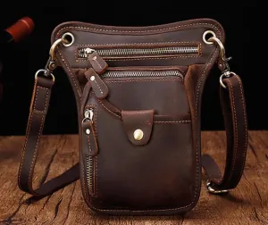 Timeless Accessory Cool Leather Small Side Bag Messenger Bag Waist Bag Small Shoulder Bag For Men