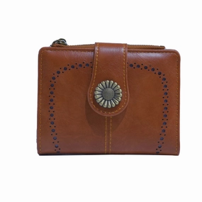 YX25766-6 Lena Vegan Leather Laser Cut Out Detail Wallet Professional Touch Classic Perfection