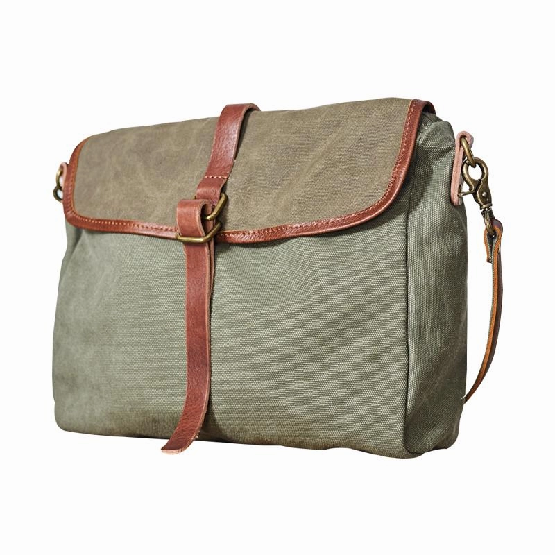 Timeless Simplicity Quality Finish Fashion Canvas Mens Side Bag Canvas Messenger Bags Canvas Satchel Courier Bag for Men