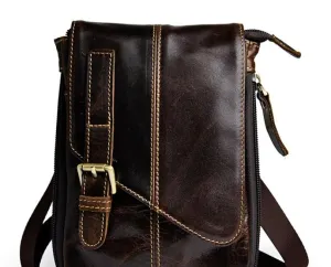 Essential Design Mens Leather Small Side Bag COURIER BAGs Waist Pouch Holster Belt Case Belt Pouch for Men