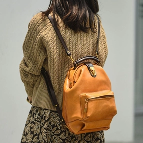 Modern Utility On The Move Handmade Womens Green Leather Doctor Backpack Purse Shoulder Doctor Handbags for Women