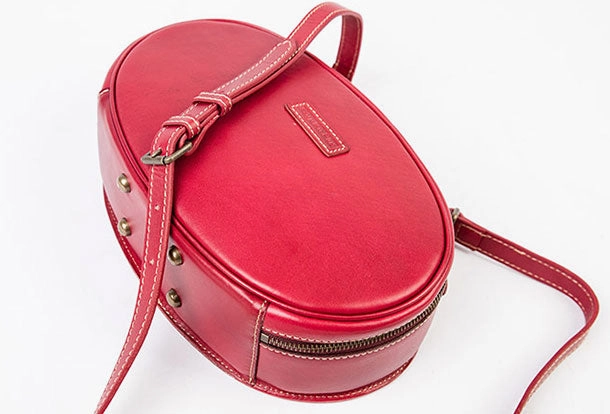 Contemporary Craft Soft fabric handbag Leather Womens Round Handbag Crossbody Bag Shoulder Bag Purse For Women
