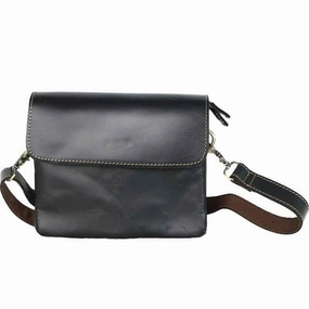 Black Leather Mens Cool Small Courier Bags Messenger Bags Amber Brown Postman Bag For Men Street Functionality Daily Travel